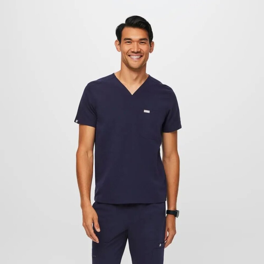 Figs Navy Chisec Scrub Top, Size: XL